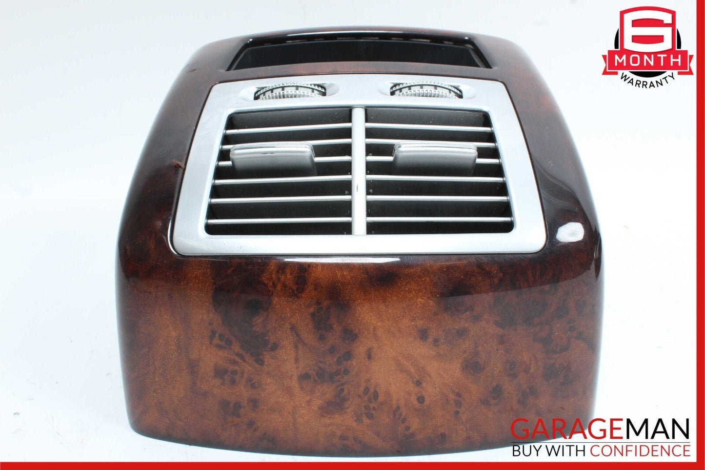 07-13 Mercedes W221 S550 Rear Center Console AC A/C Air Vent Trim Assembly Wood