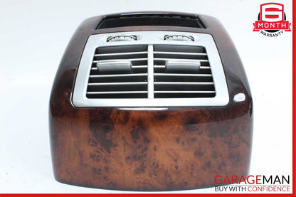 07-13 Mercedes W221 S550 Rear Center Console AC A/C Air Vent Trim Assembly Wood