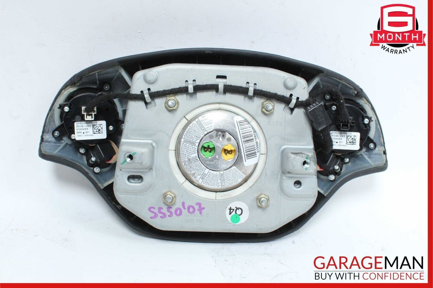 07-10 Mercedes W221 S550 S450 CL550 Steering Wheel Airbag Air Bag Assembly Black