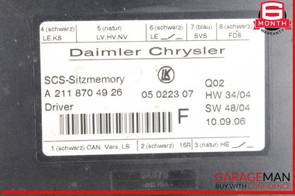 03-12 Mercedes W251 R500 CLS550 SLK350 Seat Control Module Left Side OEM