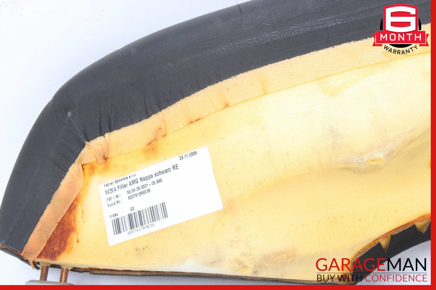 08-14 Mercedes W204 C63 Rear Right Seat Side Bolster Black OEM