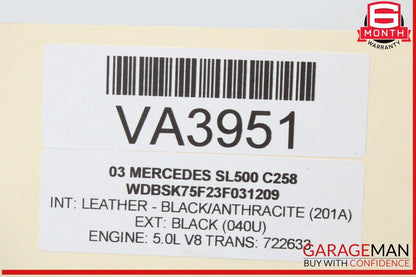 03-12 Mercedes R230 SL500 Right Convertible Top Main Drive Lift Cylinder OEM
