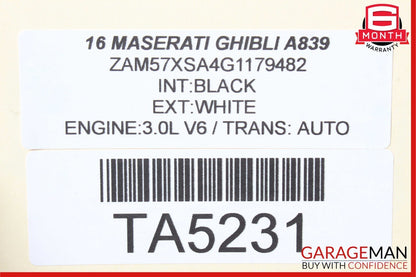 14-17 Maserati Ghibli Front Right Side Seat Adjustment Control Switch Module OEM