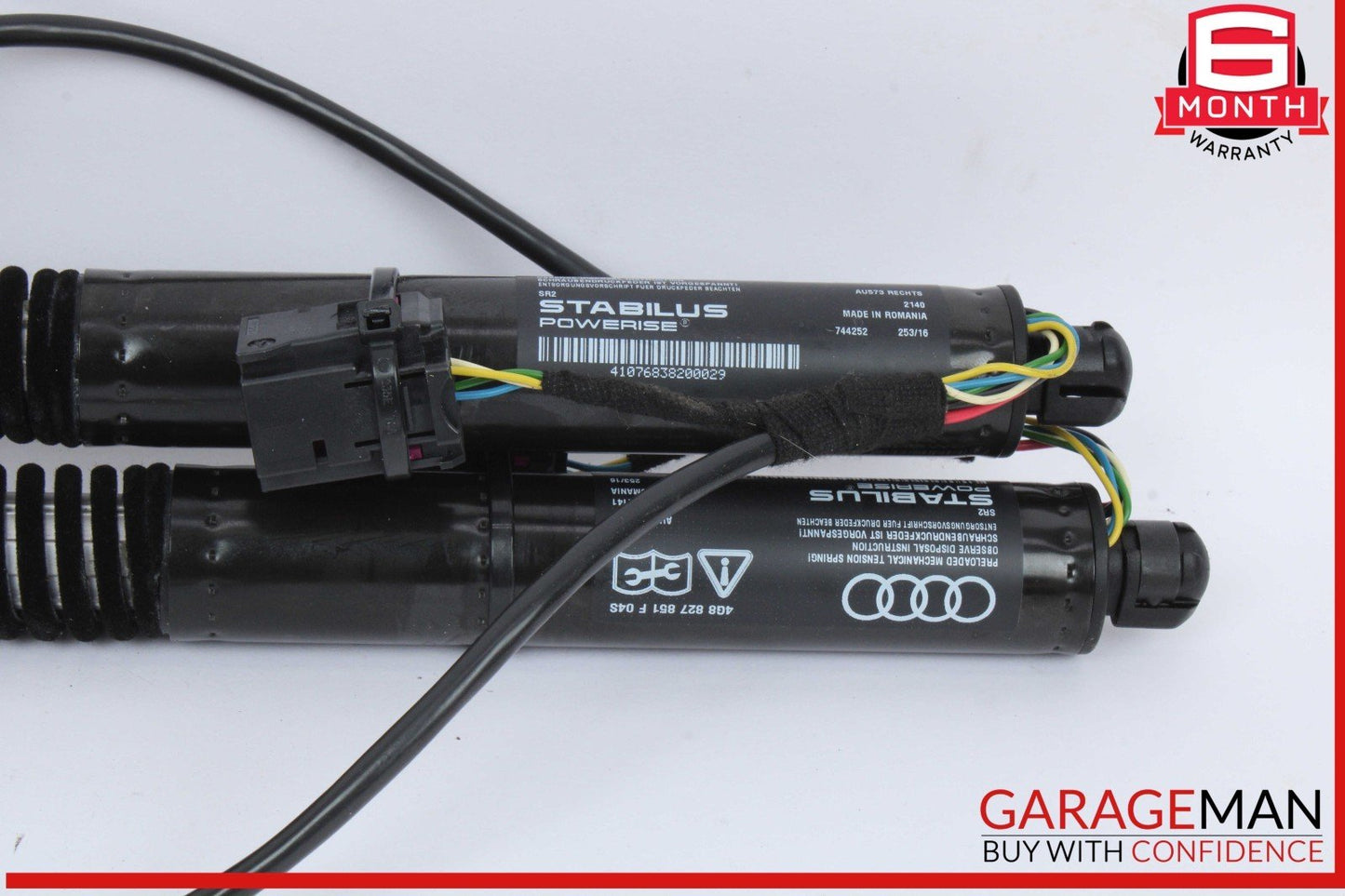 12-18 Audi A7 Trunk Lid Left & Right Shock Lift Support Strut Set 4G8827851F OEM
