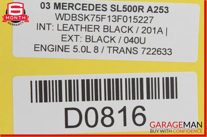 03-08 Mercedes R230 SL500 SL55 AMG Center Console ESP Switch Control Button OEM