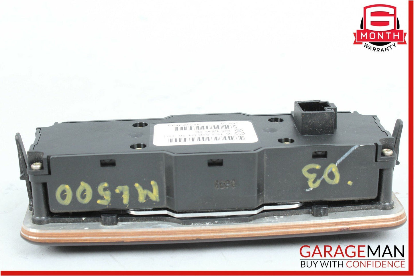 98-05 Mercedes W163 ML320 Rear Power Window Climate Control Switch Module Wood
