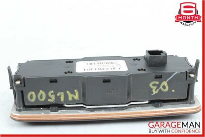 98-05 Mercedes W163 ML320 Rear Power Window Climate Control Switch Module Wood