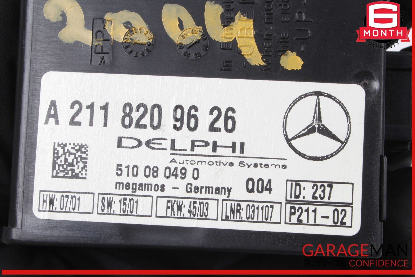 03-06 Mercedes W211 E500 CL55 AMG S430 Anti Theft Alarm Module 2118209126 OEM