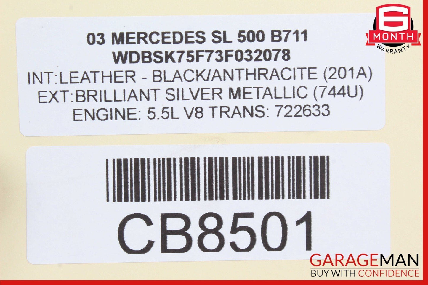 03-06 Mercedes W216 CL550 S500 Seat Control Module Front Left 2209104136 OEM
