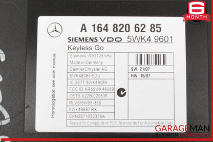 06-12 Mercedes X164 GL550 4Matic ML350 ML550 Keyless Go Controller Module Unit