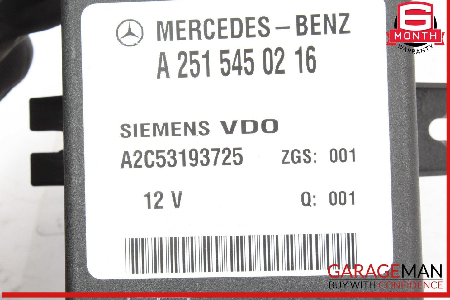 06-13 Mercedes W251 R500 Rear Air Suspension Control Module Unit OEM