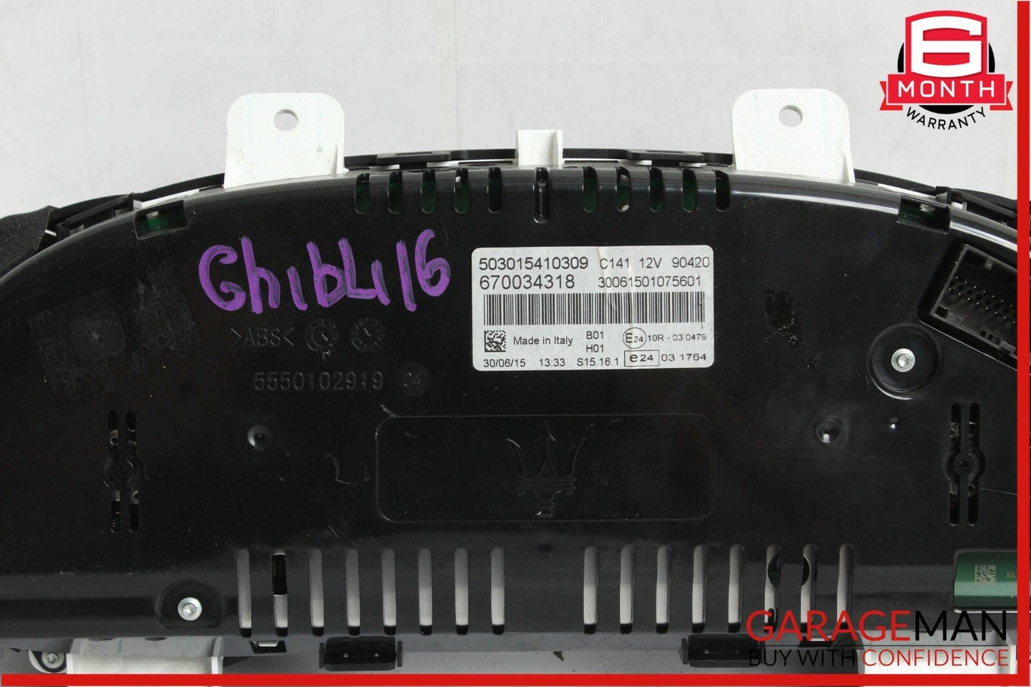 14-17 Maserati Ghibli Speedometer Odometer Instrument Cluster Gauge