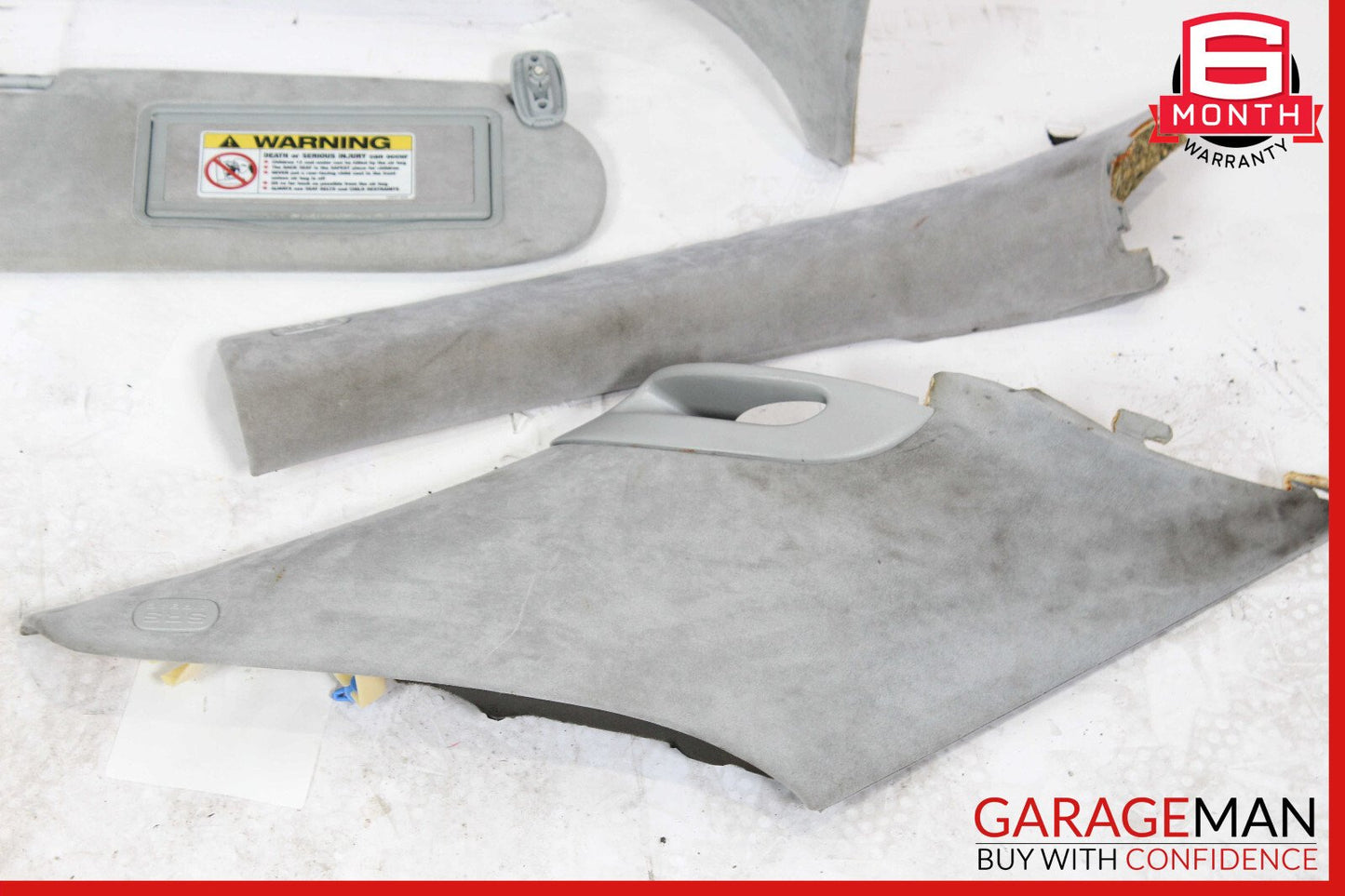 00-06 Mercedes W215 CL600 Roof Headliner Pillar Trim Assembly Suede OEM