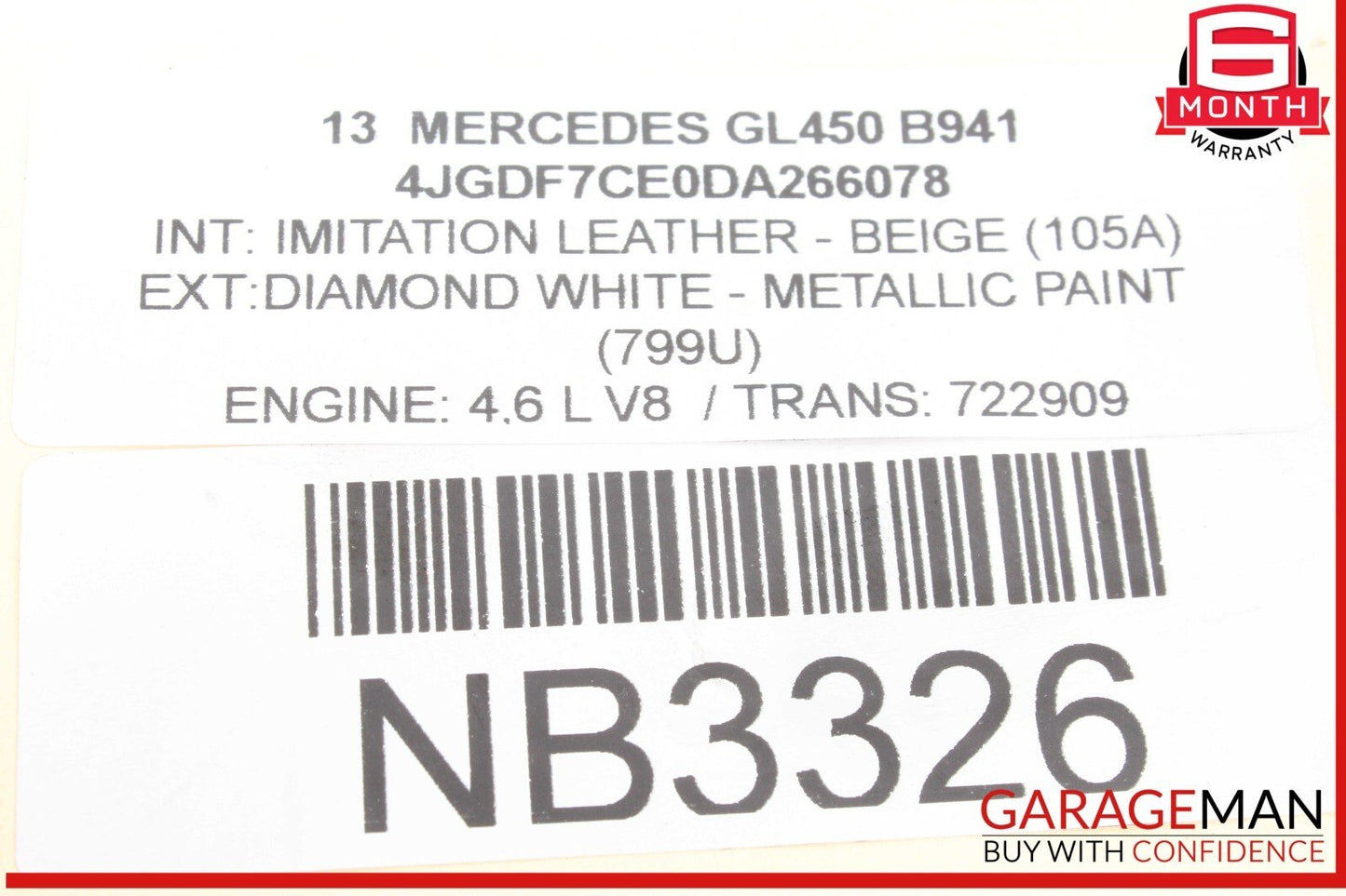02-19 Mercedes X166 GL450 CL600 AUX Auxiliary Circulation Water Pump OEM