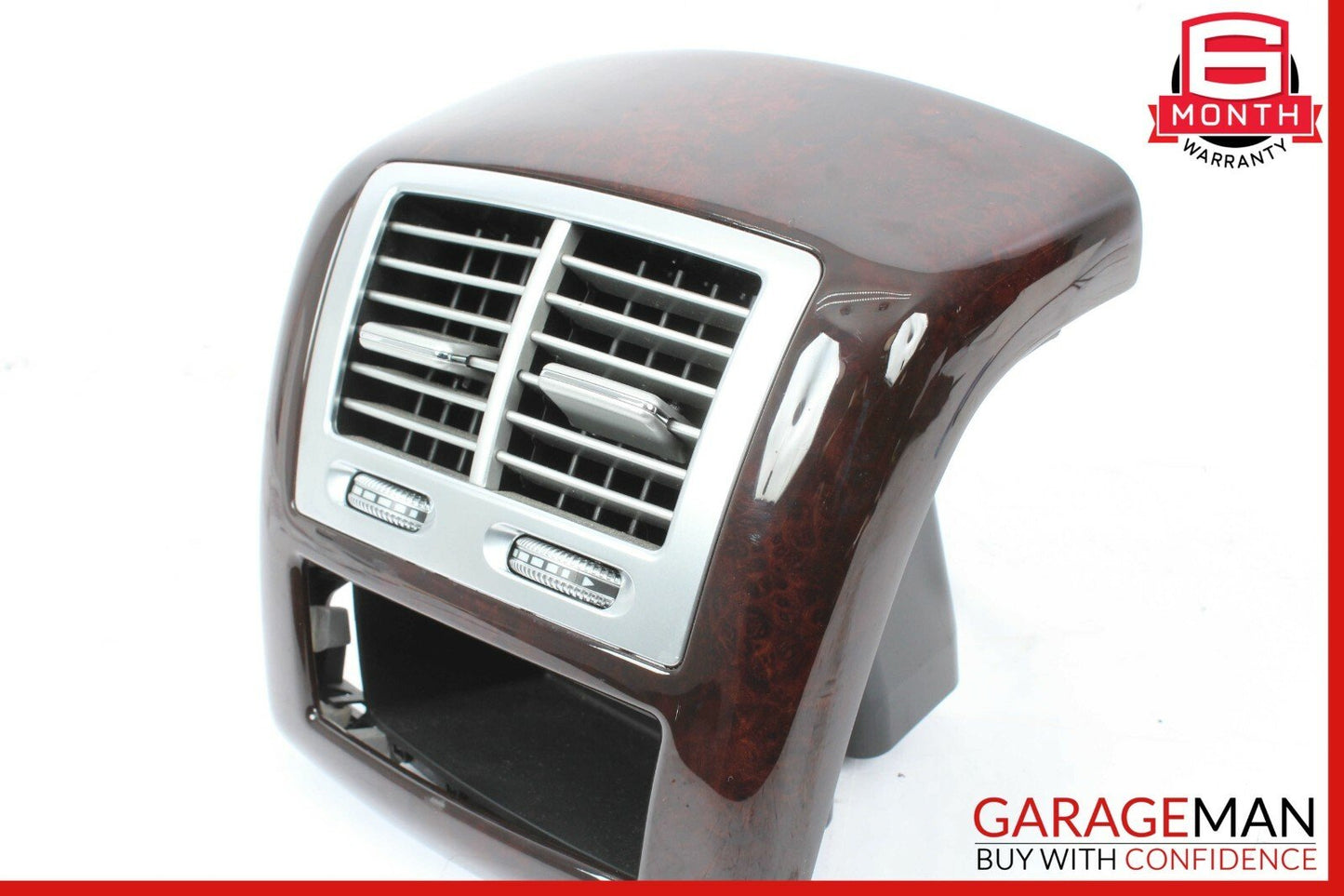 07-13 Mercedes W221 S550 Rear Center Console AC A/C Air Vent Trim Bezel Wood OEM