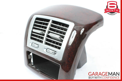07-13 Mercedes W221 S550 Rear Center Console AC A/C Air Vent Trim Bezel Wood OEM