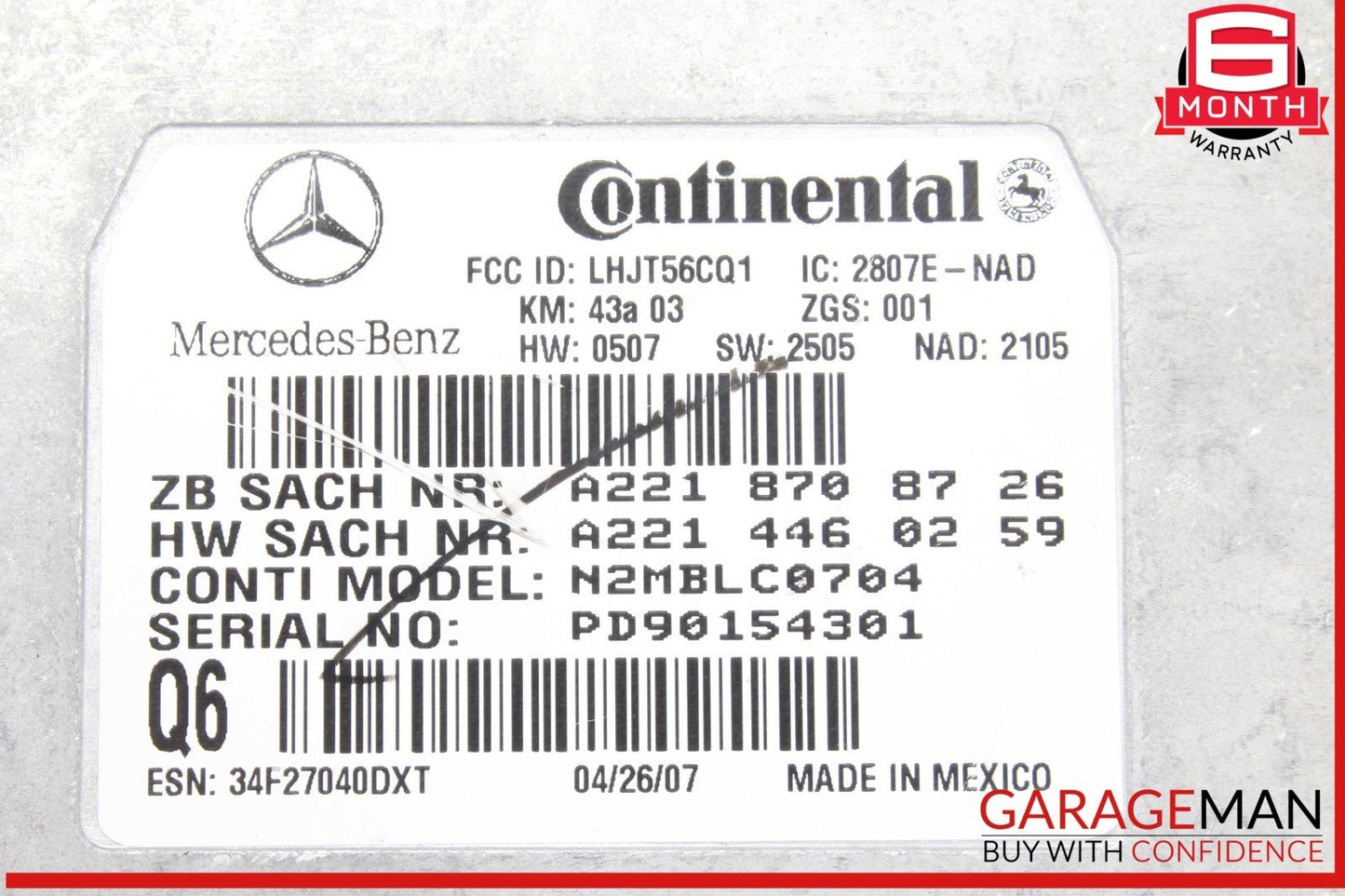 Mercedes W164 ML350 4MATIC Voice Communication Control Module 2218708726 OEM