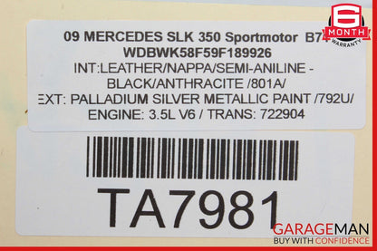 03-12 Mercedes SLK350 E350 CLS550 E320 Front Left Side Seat Control Module OEM