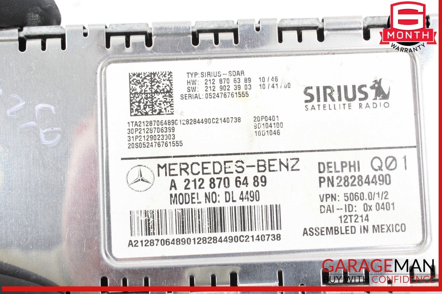 10-17 Mercedes W204 C250 Sirius Satellite Radio Receiver Module 2128705689 OEM