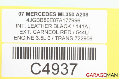 06-08 Mercedes W164 ML350 Compass Computer Control Module Unit 1648204026 OEM