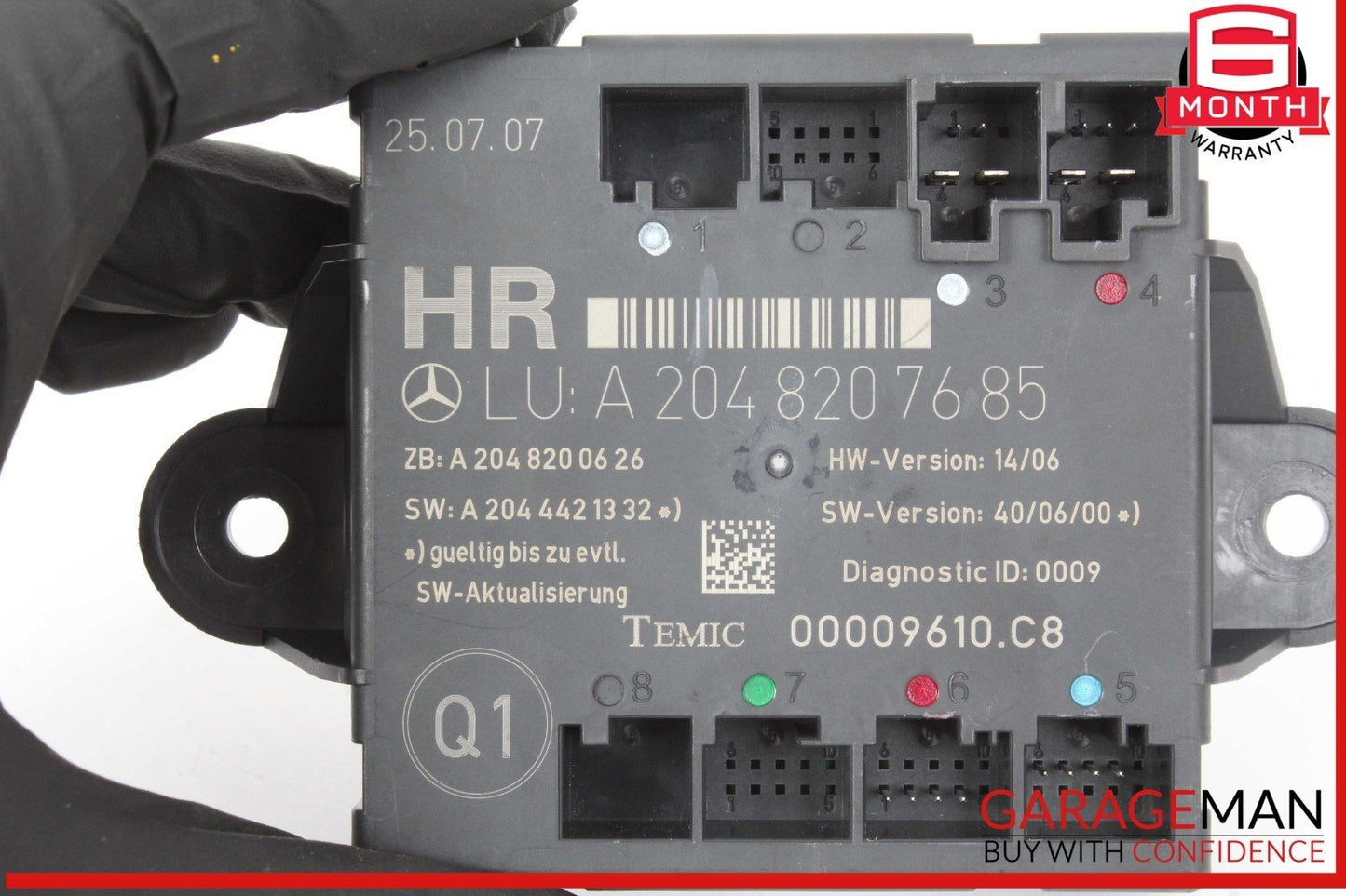 08-18 Mercedes W204 C300 GLK350 C250 Rear Right Side Door Controller Module OEM