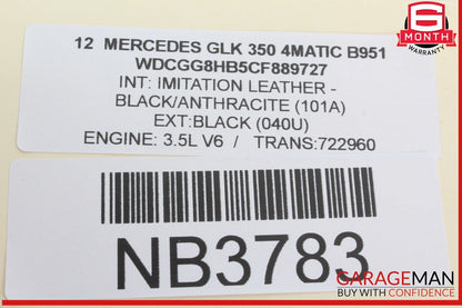 08-20 Mercedes X204 GLK350 4MATIC Front Right Door Lock Latch Actuator OEM