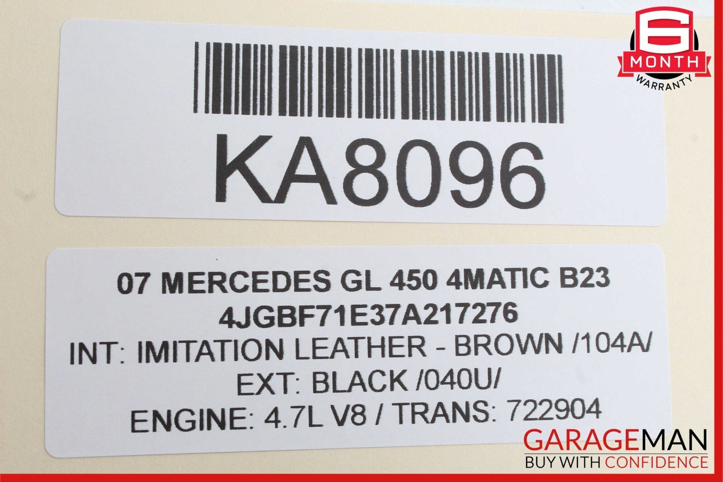 07-12 Mercedes X164 GL450 Third Row Seat Folding Power Switch Control Button OEM