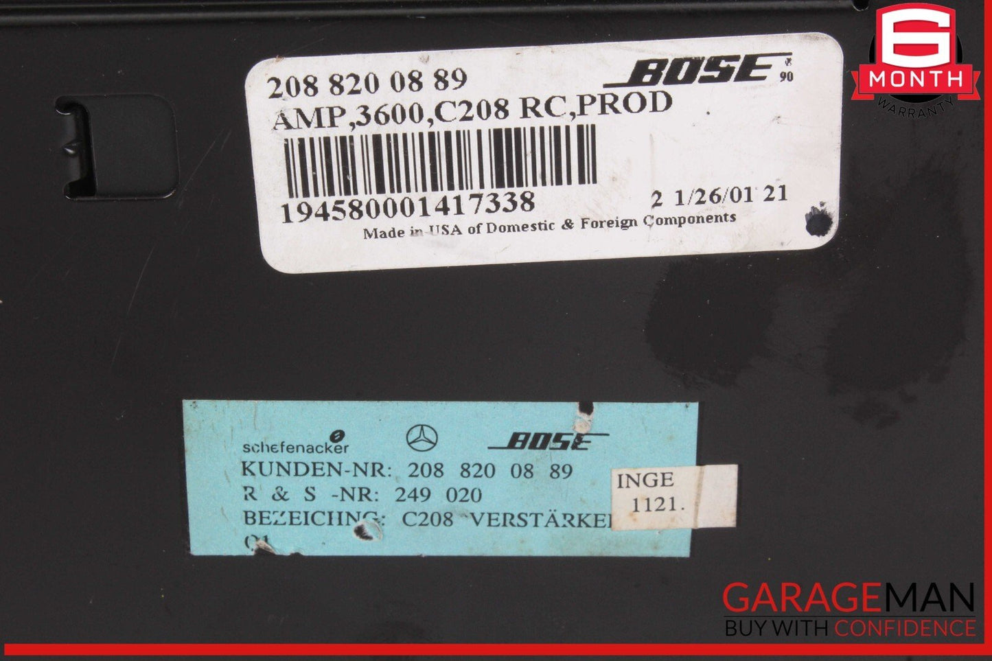98-03 Mercedes W208 CLK55 AMG CLK430 Amplifier Amp Bose Audio Sound Module Unit