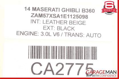 14-17 Maserati Ghibli Rear Left / Right Side Seatbelt Seat Belt Retractor Black