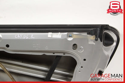 05-08 Porsche Boxster Cayman 987 Front Right Exterior Door Shell Frame Silver