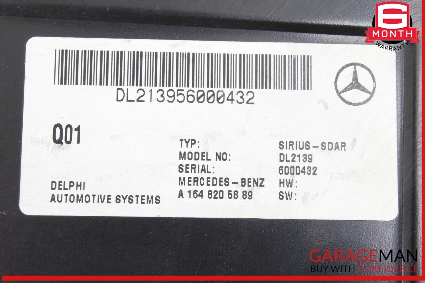 03-11 Mercedes W251 R500 4MATIC Sirius Satellite Radio Receiver 1648205889 OEM