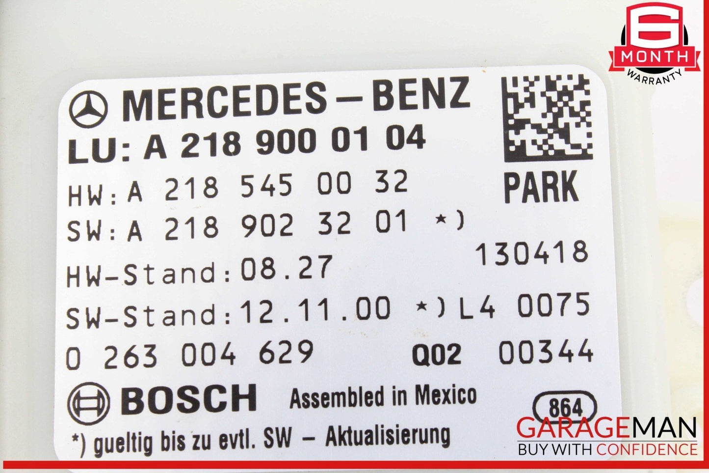 12-14 Mercedes W218 CLS550 Park Assist Parktronic Sensor Control Module OEM