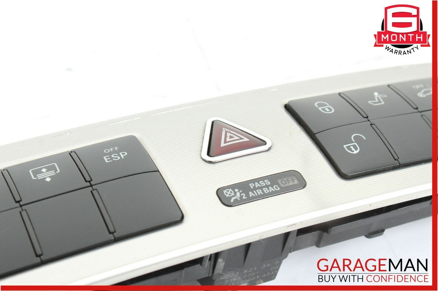 05-07 Mercedes W203 C230 C320 Dashboard Door Lock Hazard Light Control Switch