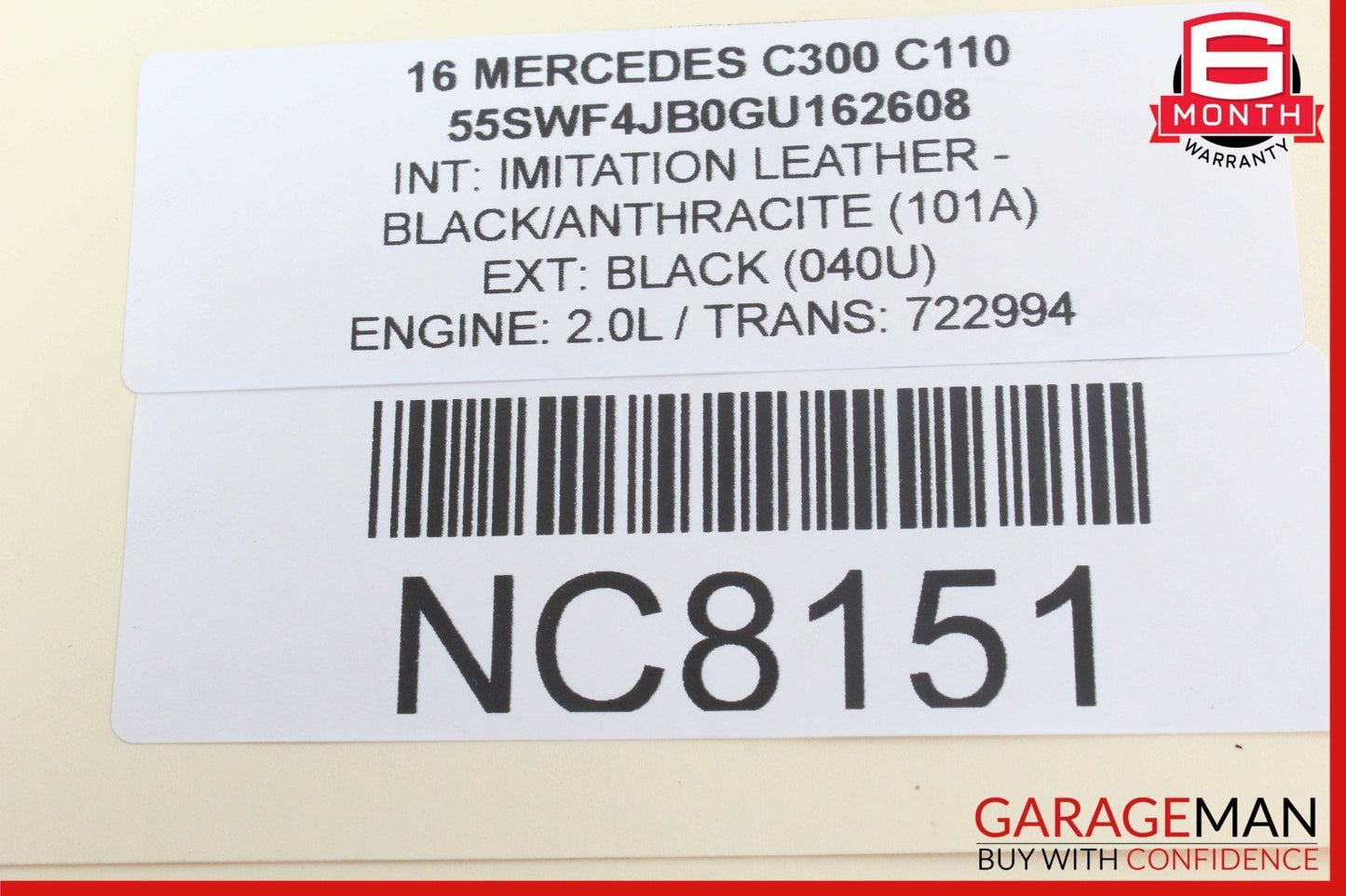15-20 Mercedes W205 C300 C400 Front Right Passenger Side Curved Control Arm OEM