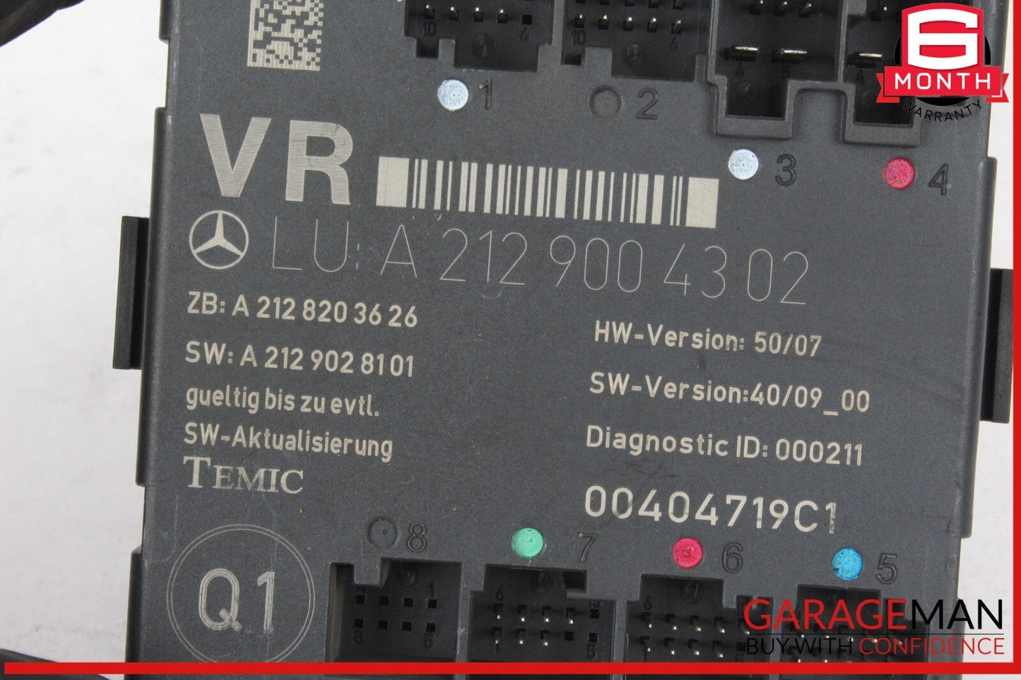 08-18 Mercedes W212 E350 Bluetec Front Right Passenger Side Door Control Module