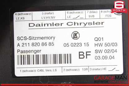 03-12 Mercedes W211 E500 E550 ML350 Front Right Seat Control Module OEM