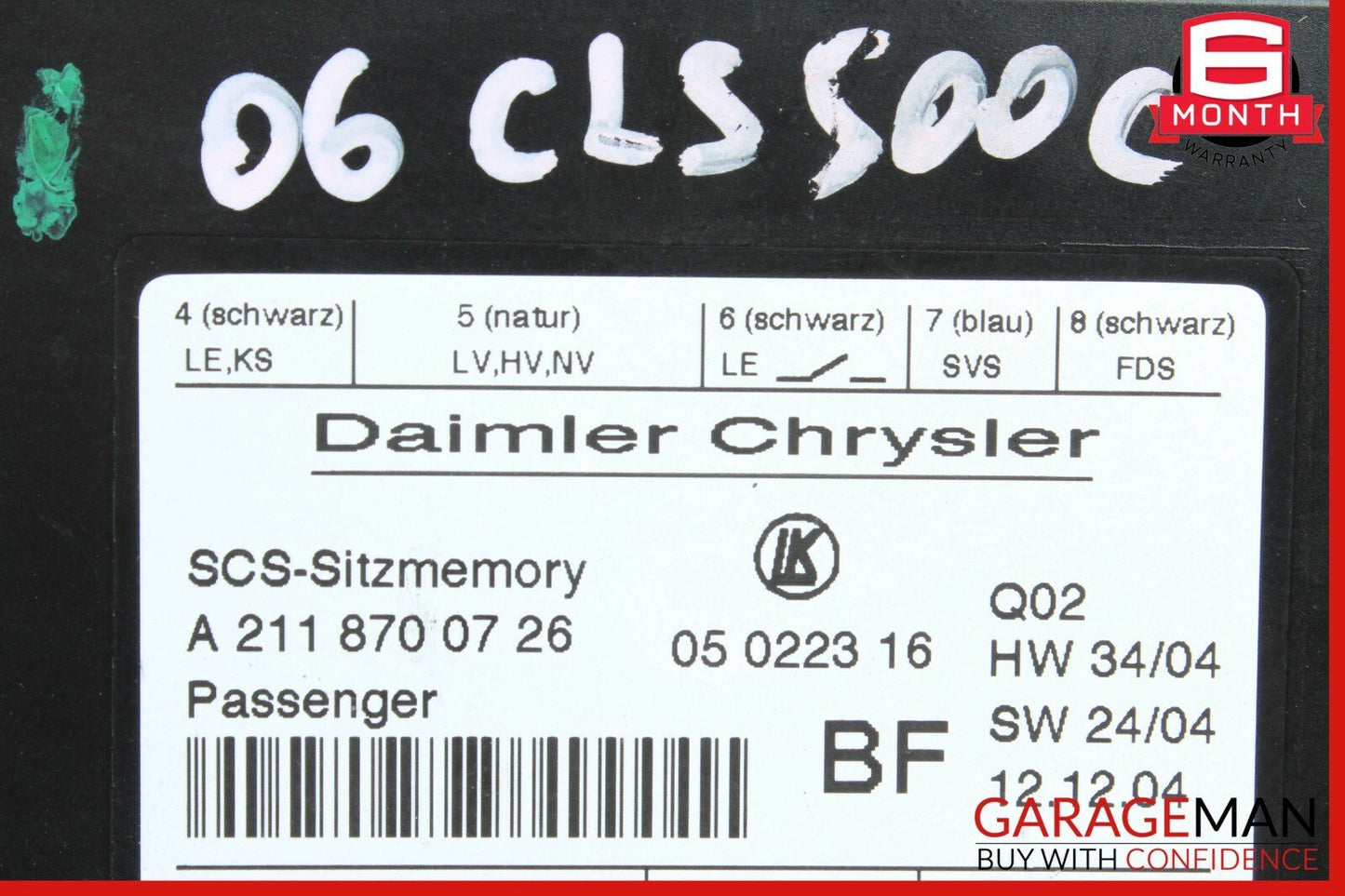 03-11 Mercedes CLS500 E350 Front Right Side Under Seat Control Module Unit OEM