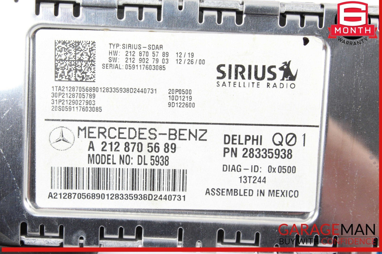 14-19 Mercedes W117 CLA250 Sirius Satellite Radio Receiver 2128705689 OEM
