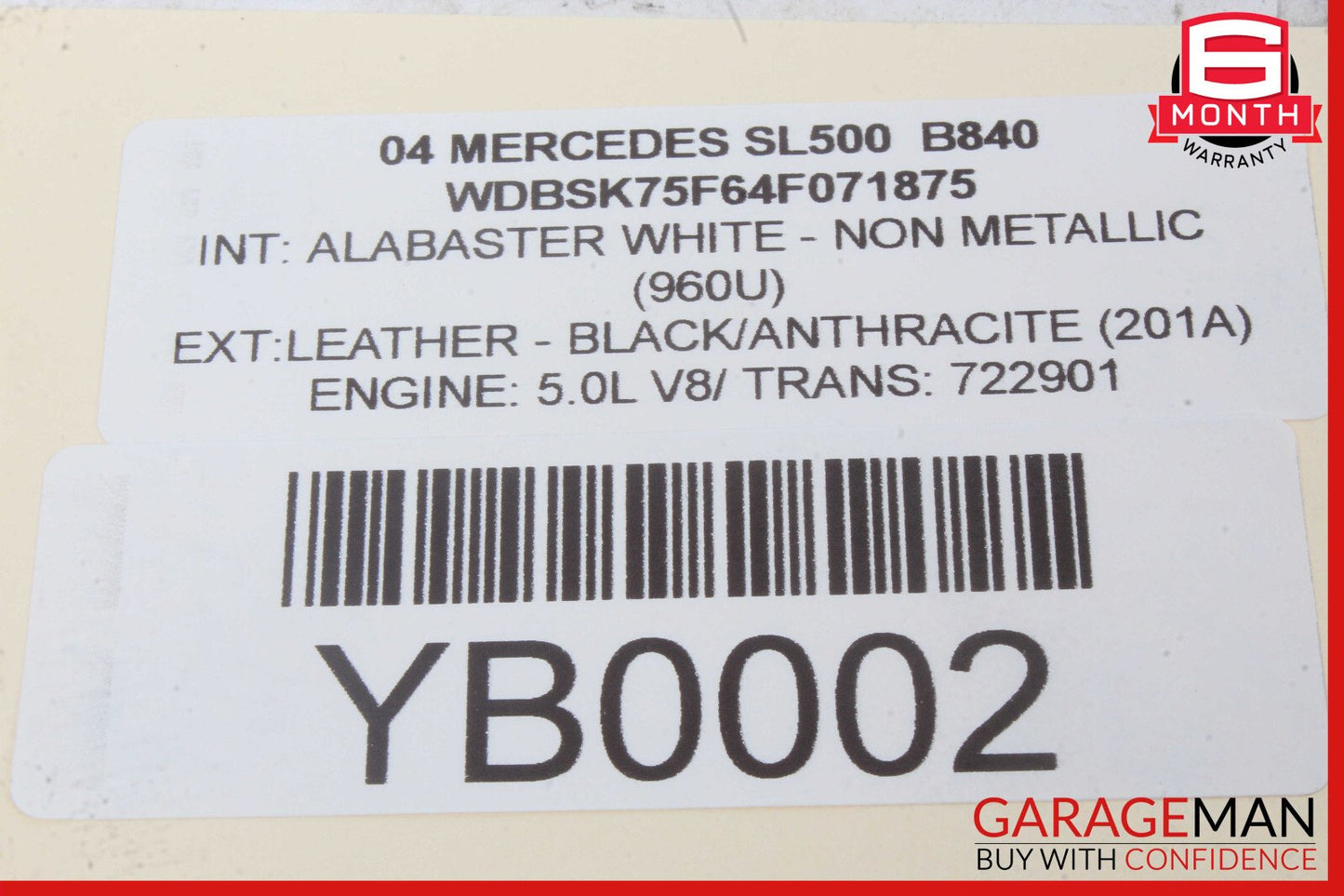 03-12 Mercedes R230 SL500 SL550 SL55 AMG Door Control Module Left Side OEM