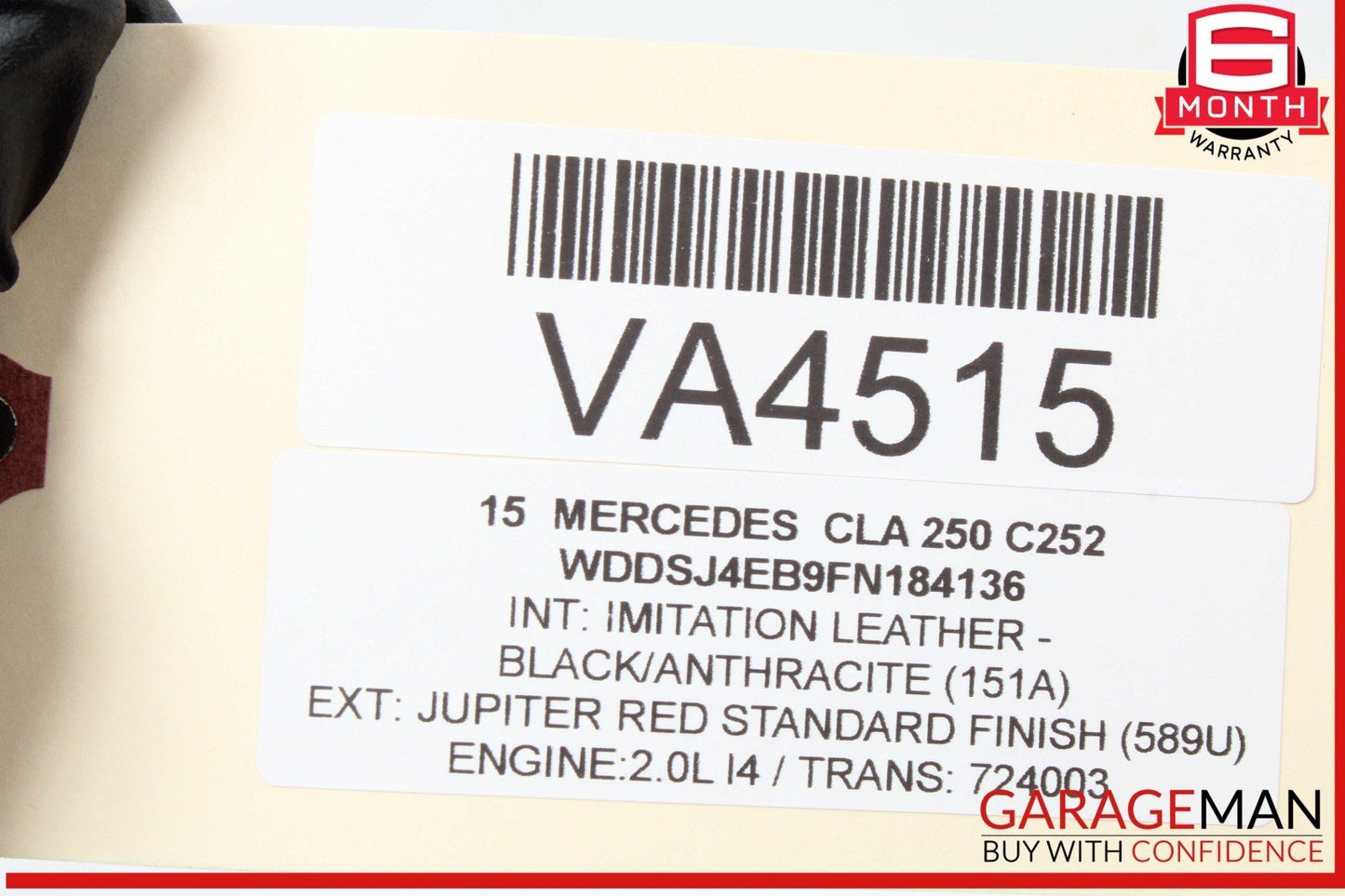 14-18 Mercedes W117 CLA250 CLA45 AMG Fuel Vapor Evaporator Charcoal Canister OEM