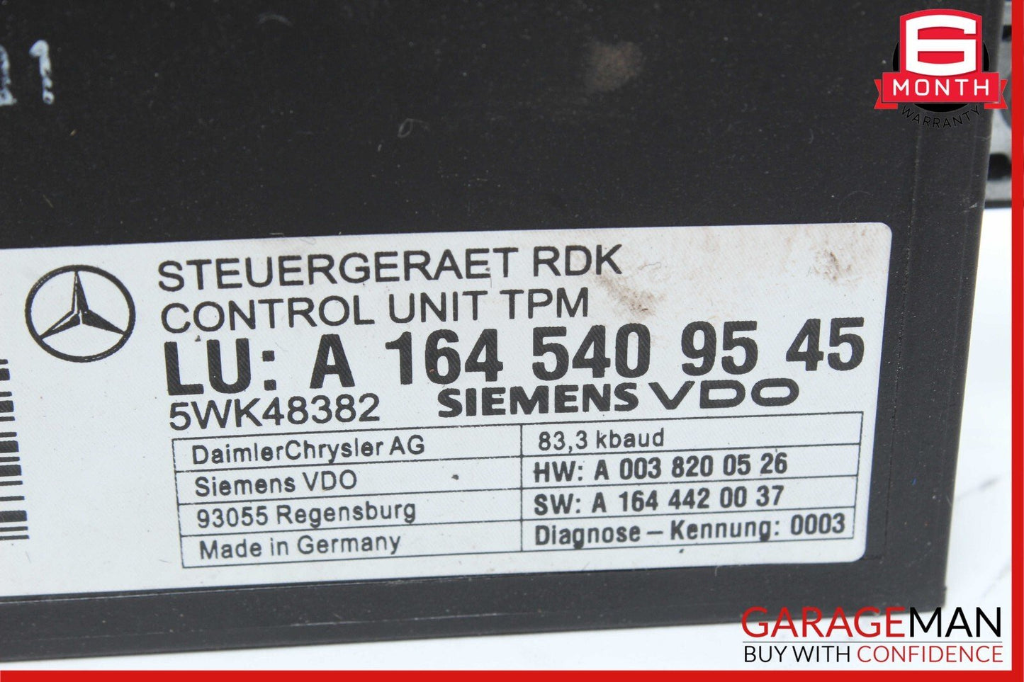 06-13 Mercedes SL500 R350 E350 CL550 TPMS Tire Pressure Control 1645404701 OEM