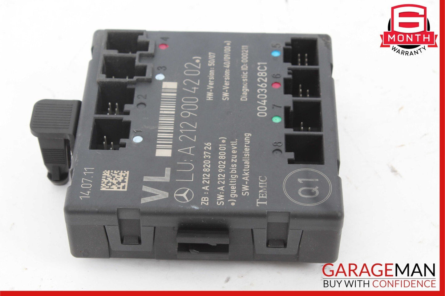 08-18 Mercedes E350 E400 C250 SLK350 Front Left Side Door Control Module Unit