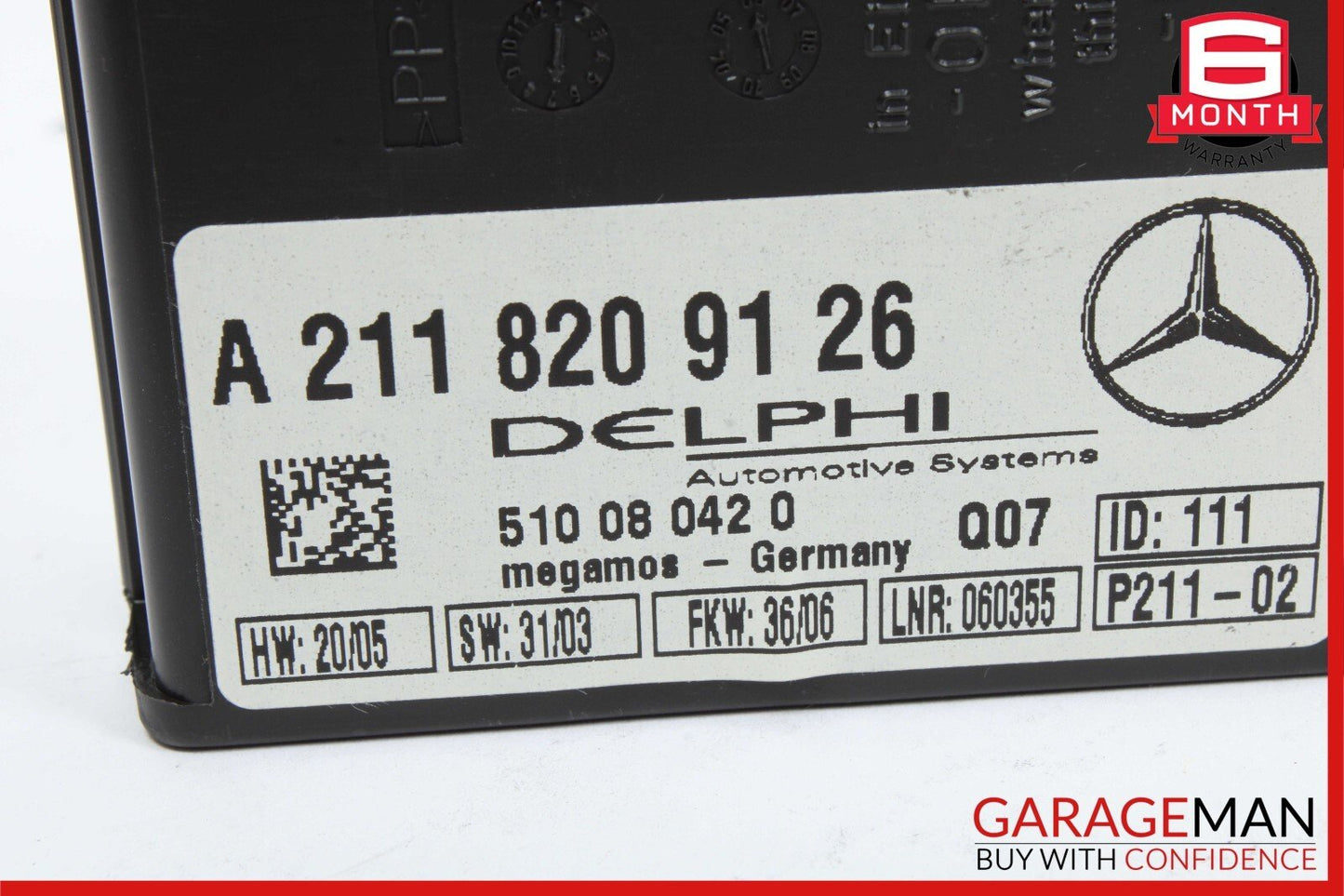 00-11 Mercedes R171 SLK300 SL500 CL600 Anti Theft Alarm Control Module Unit OEM