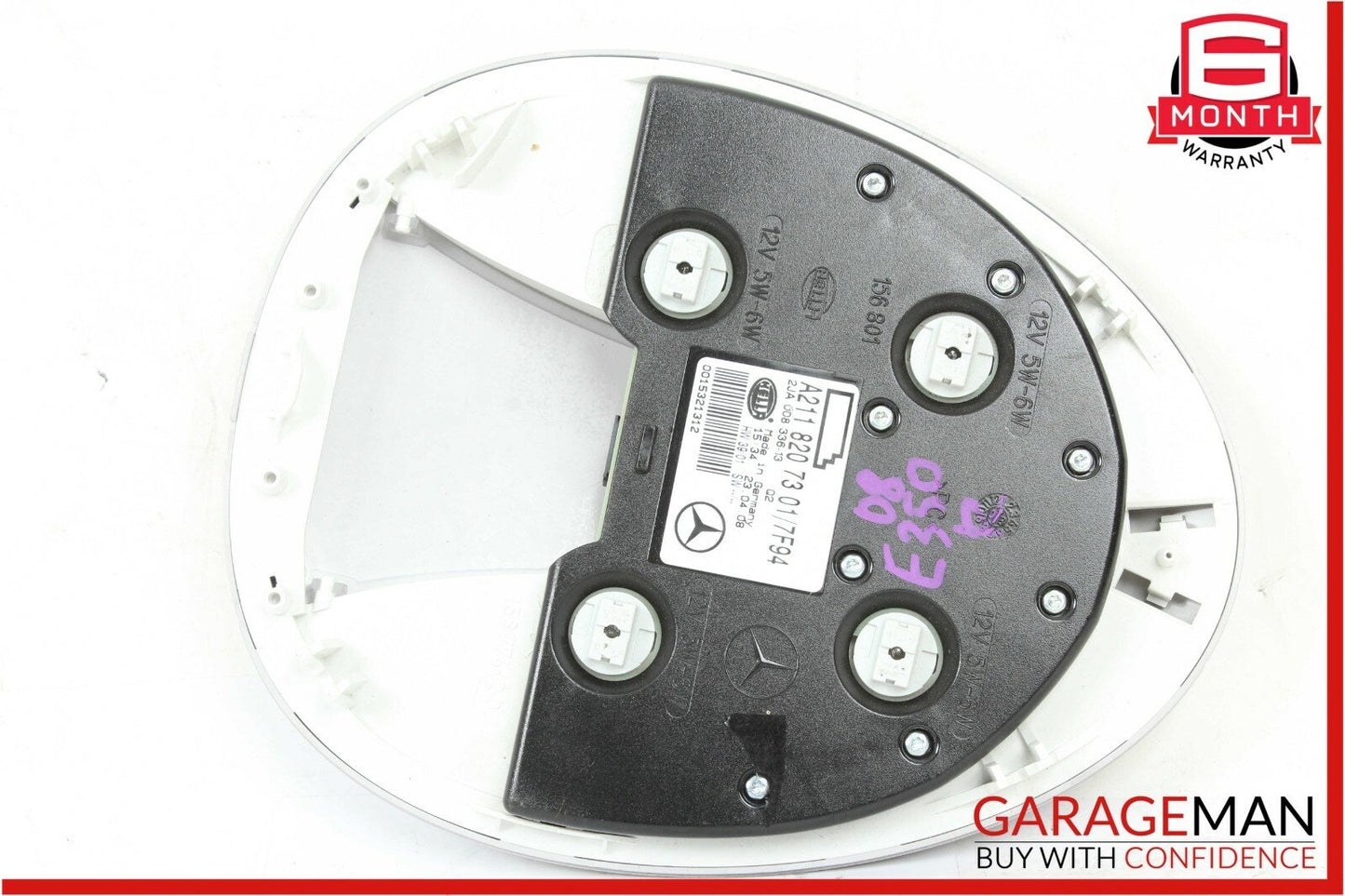 07-09 Mercedes W211 E350 E550 Rear Overhead Dome Light Reading Map Gray OEM