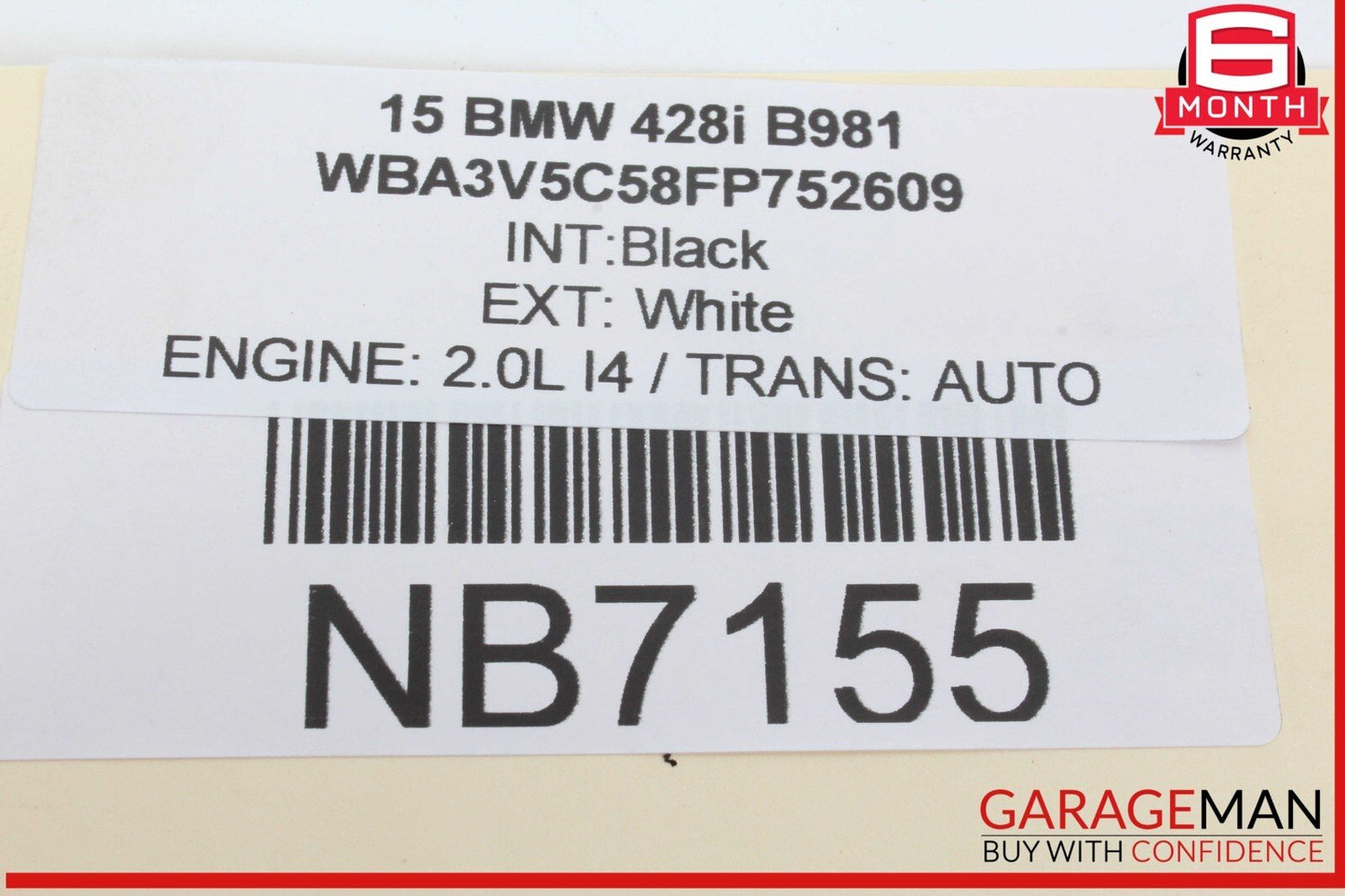 14-16 BMW 428i Rear Right Passenger Side Wishbone Upper Control Arm 6792544 OEM