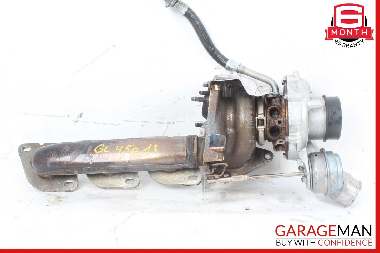 11-16 Mercedes GL450 S500 S550 4.7L Left Turbocharger Turbo Charger Manifold OEM