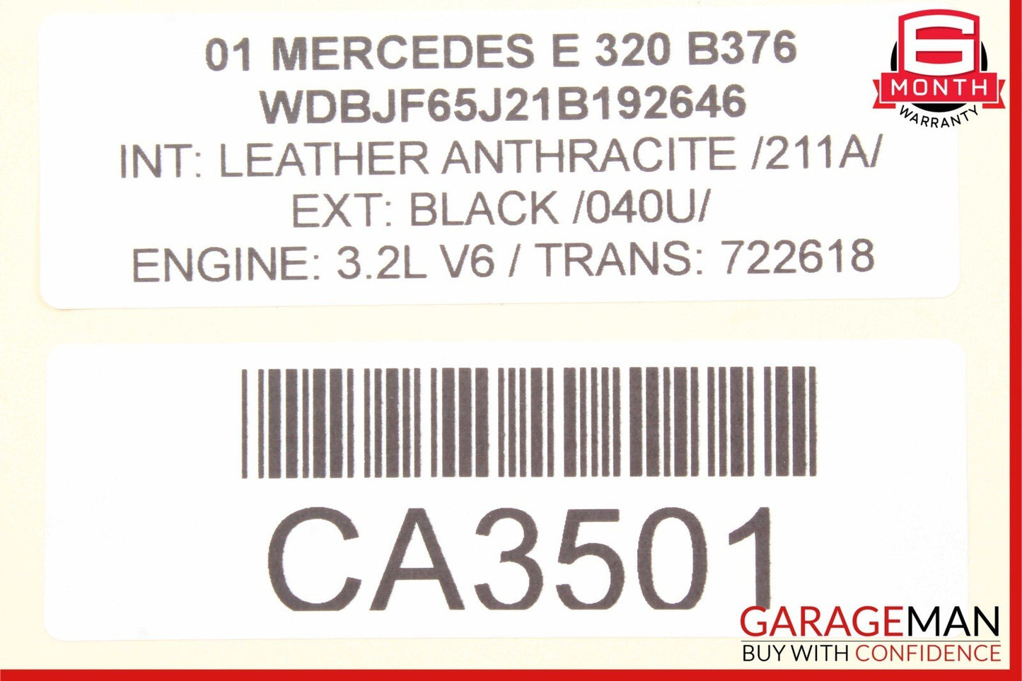 96-03 Mercedes W210 E430 E320 Front Right Passenger Side Door Control Module