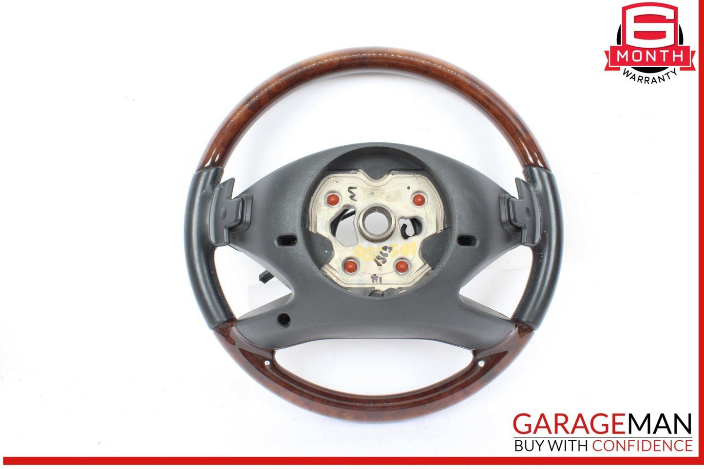 10-14 Mercedes W221 S550 S600 Steering Wheel w/ Paddle Shifters Black Wood OEM