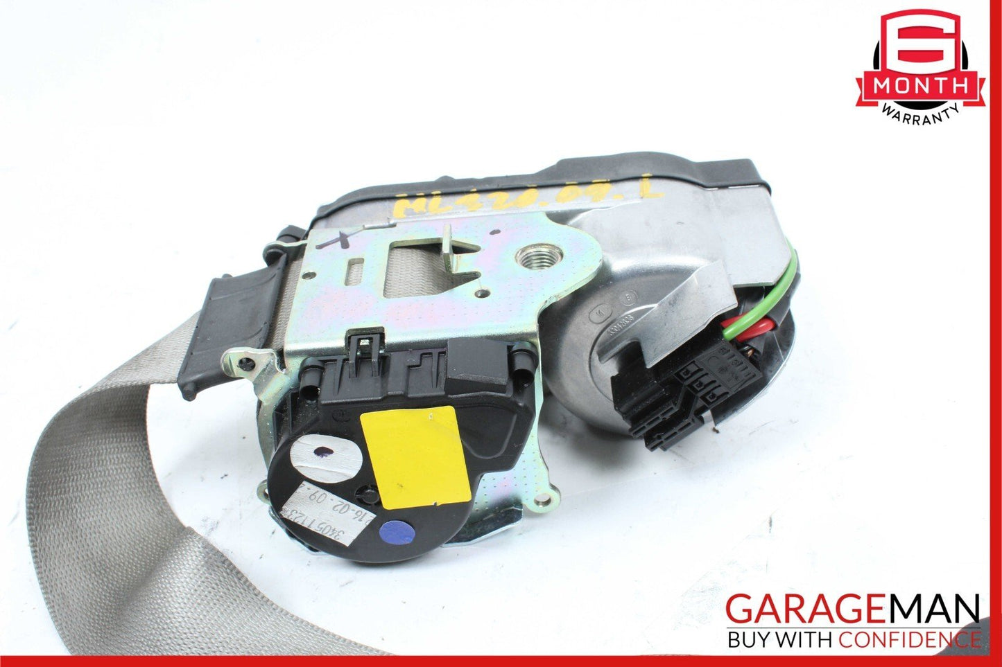 06-11 Mercedes W164 ML350 ML550 Front Left Seat Belt Seatbelt Retractor Gray OEM