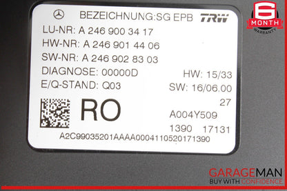 12-20 Mercedes W117 CLA250 SLK350 Hand Parking Brake Control Module Unit OEM